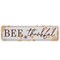 Northlight 20" White and Brown "BEE Thankful" Metal Sign with Honeycombs Wall Decor